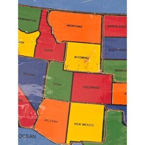 United States Of America Map Puzzle By Arrow Toy Vintage 1970s